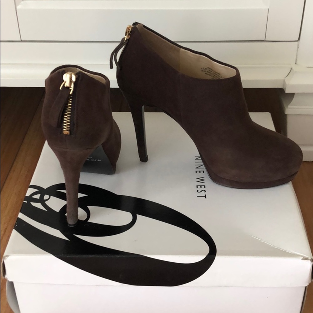 Nine West Suede Booties - worn twice!!